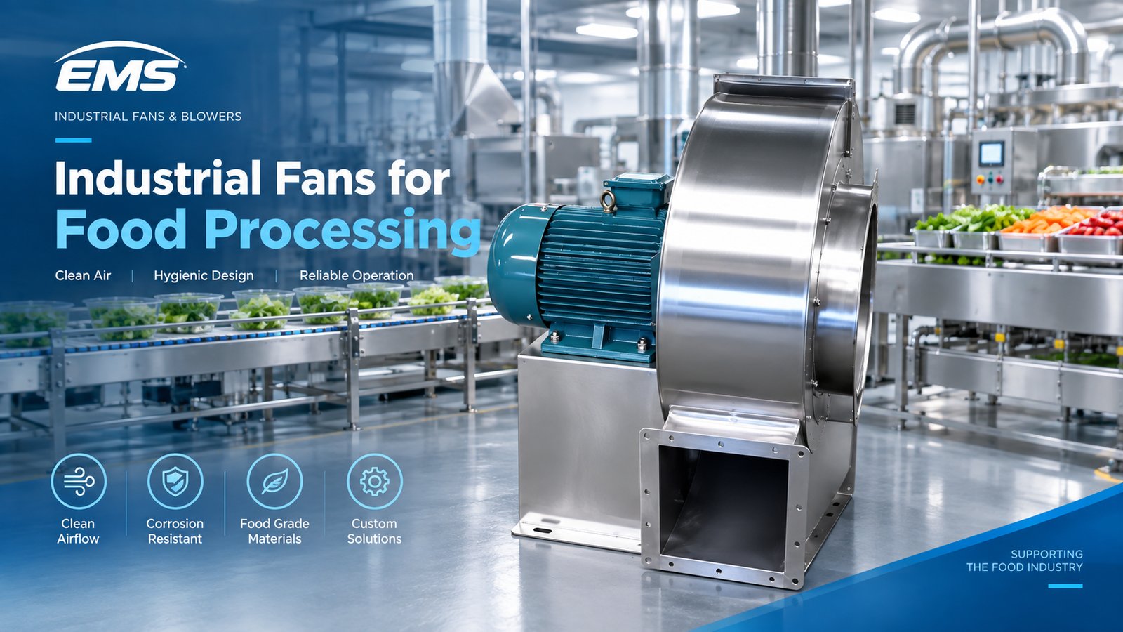Food Processing Fans solution