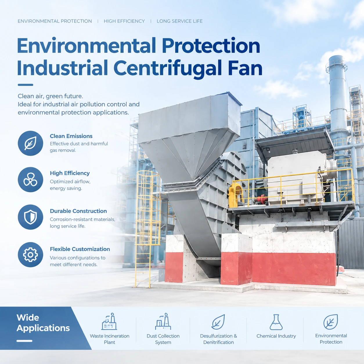 Industrial Dust Collection Centrifugal Fan detail rendering