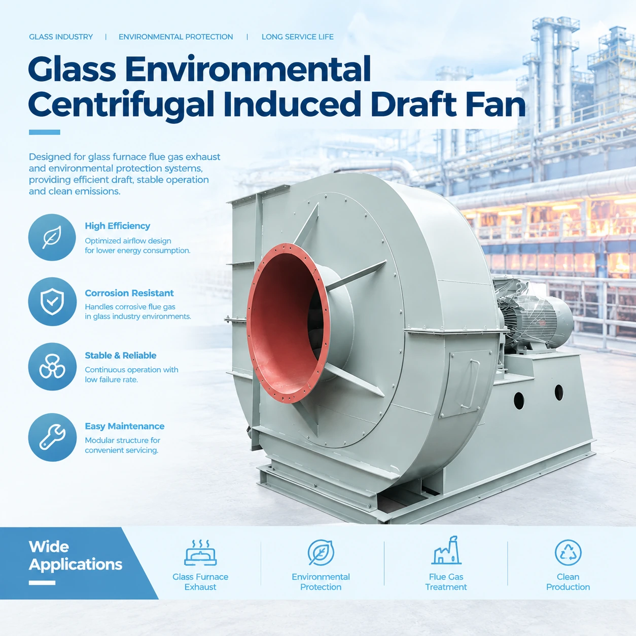 Environmental Furnace Induced Draft Fan detail rendering